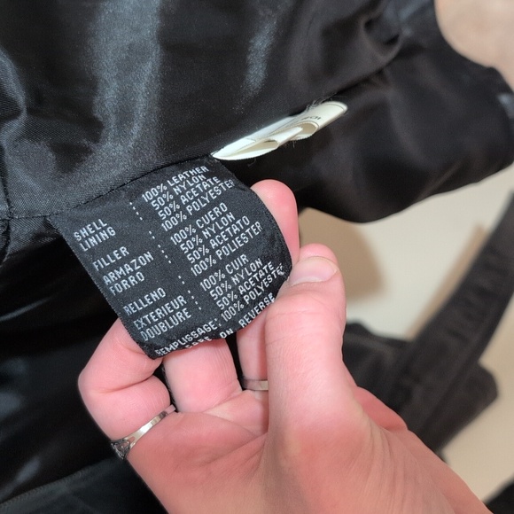 Kenneth Cole black leather jacket - Picture 8 of 12